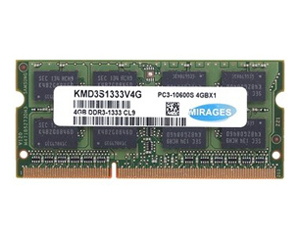 Ӱ4GB DDR3 1333 ʼǱڴ(KMD3S1333V4G)ͼƬ