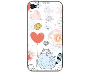 【SkinAT iPhone4\/4s手机背面贴纸 贴膜 恋爱猫