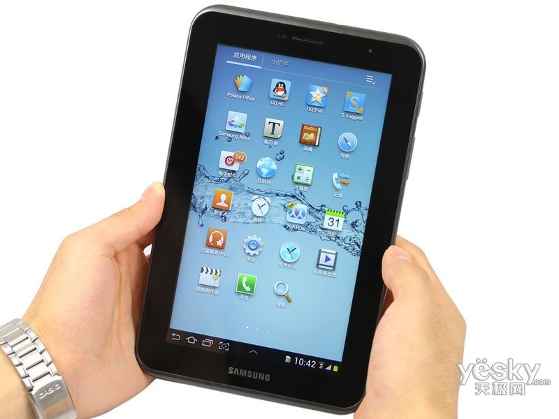 平板电脑 三星 三星galaxy tab p3100(8gb/3g版) 图片 整体外观三星