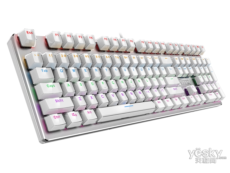 雷柏v700s冰晶版混彩背光游戏机械键盘