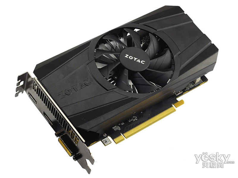 索泰geforcegtx1050ti4gd5雷霆版sm整体外观第3张共4张