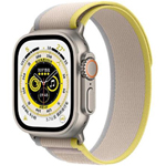 苹果Apple Watch Ultra 49mm(GPS+蜂窝网络/钛金属表壳/黄配米色野径回环式表带/S/M) 智能手表/苹果