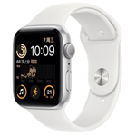 苹果Apple Watch Series SE银色铝金属表壳运动型表带 白色 GPS版 40mm 智能手表/苹果
